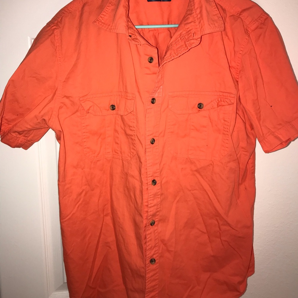 Orange short sleeve Magellan fishing shirt